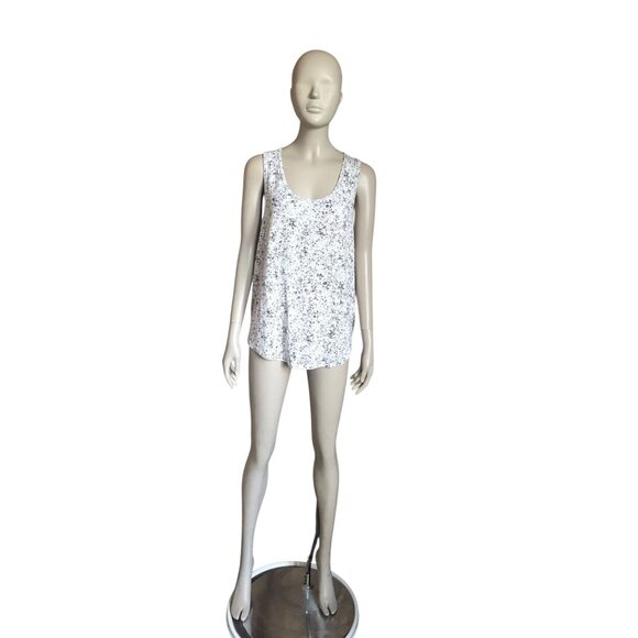 Athleta White and Gray Patterned Tank Top - Picture 1 of 5